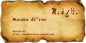 Mucska Áron névjegykártya